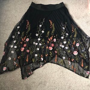 INC International Concepts Floral Handkerchief Midi Skirt